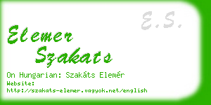 elemer szakats business card