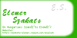 elemer szakats business card